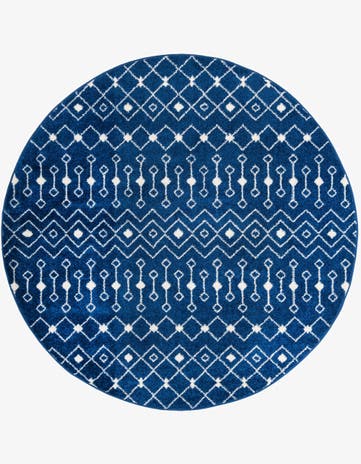7' 10 x 7' 10 Moroccan Trellis Round Rug