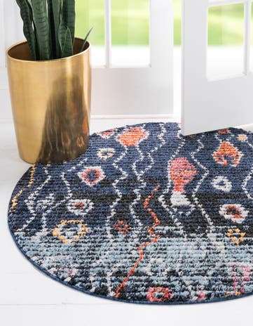 7' x 7' Morocco Round Rug