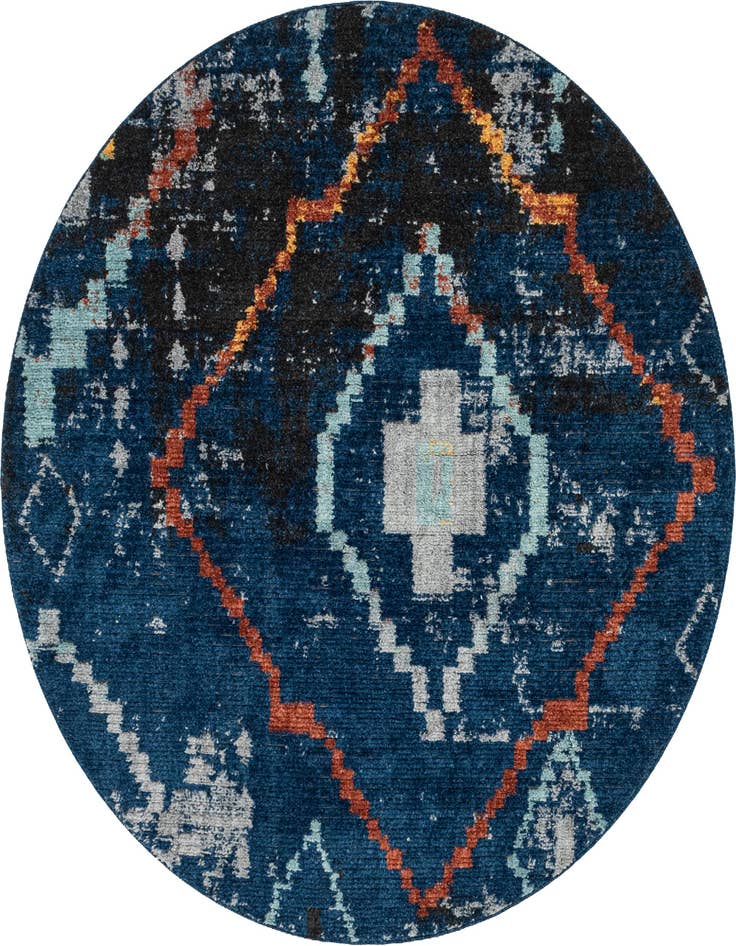 Detail image of 7' x 7' Morocco Round Rug