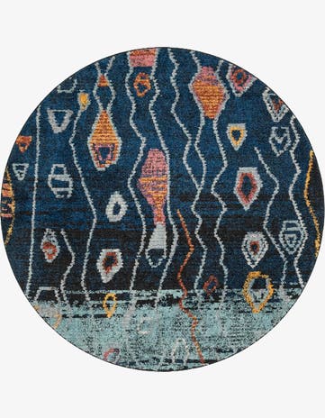 7' x 7' Morocco Round Rug