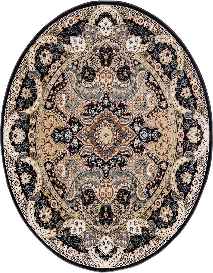 Detail image of 5' 3 x 5' 3 Nain Design Round Rug