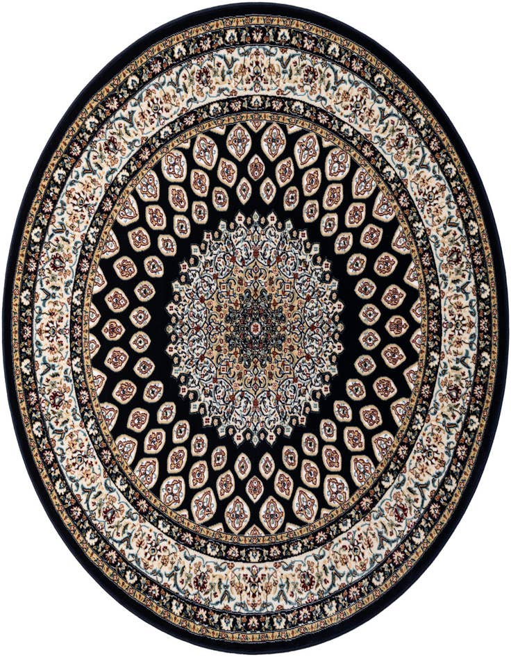 Detail image of 5' 3 x 5' 3 Nain Design Round Rug