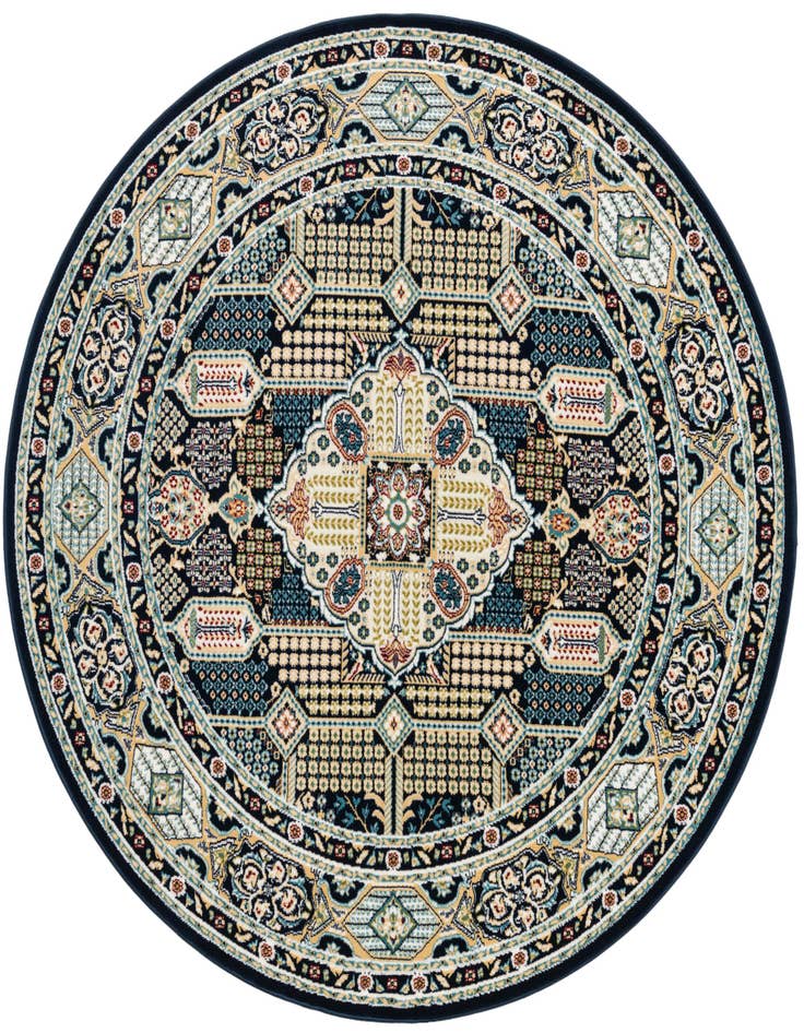 Detail image of 5' x 5' Nain Design Round Rug