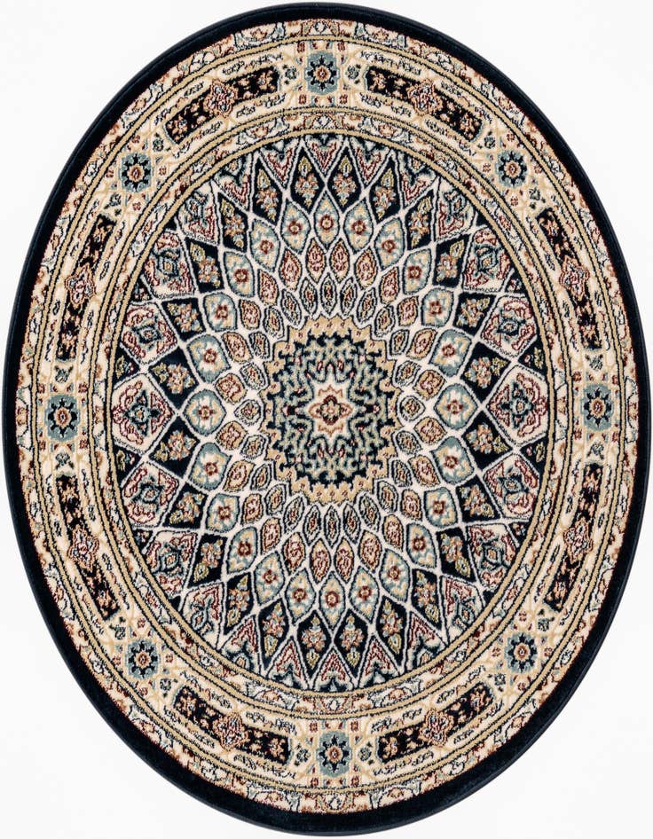 Detail image of 3' x 3' Nain Design Round Rug
