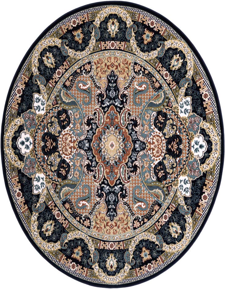 Detail image of 6' 1 x 6' 1 Nain Design Round Rug