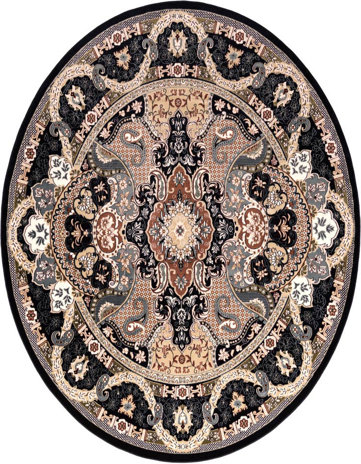 Detail image of 7' 10 x 7' 10 Nain Design Round Rug