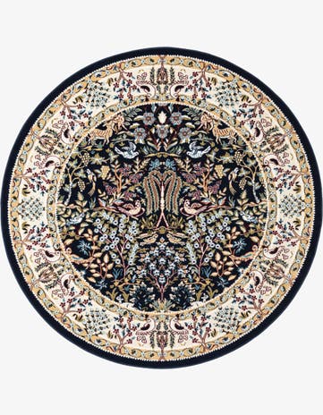 5' 3 x 5' 3 Nain Design Round Rug