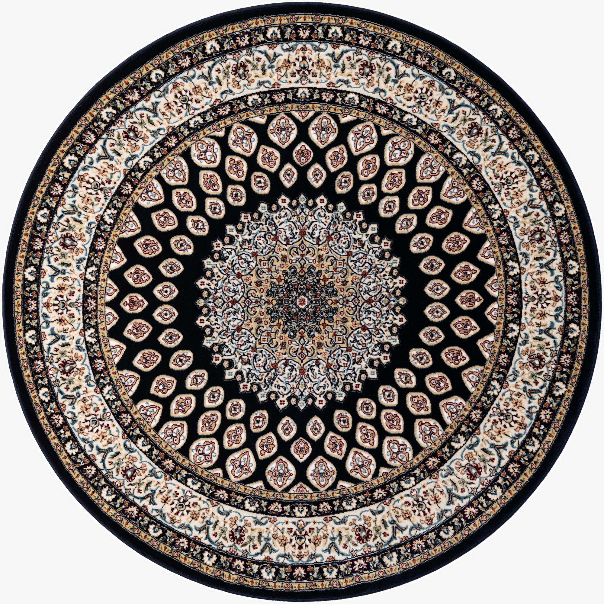 5' 3 x 5' 3 Nain Design Round Rug