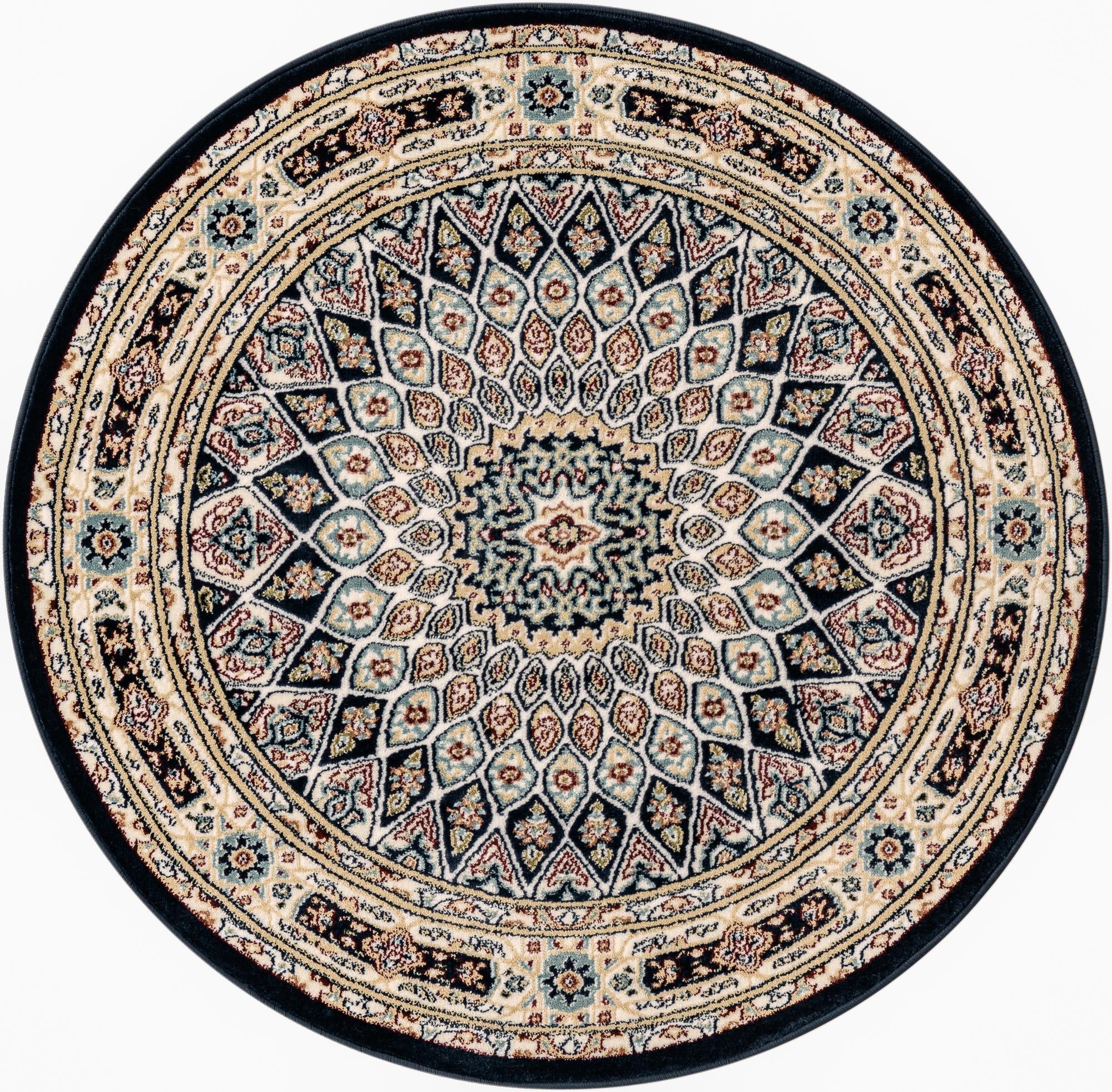 3' x 3' Nain Design Round Rug