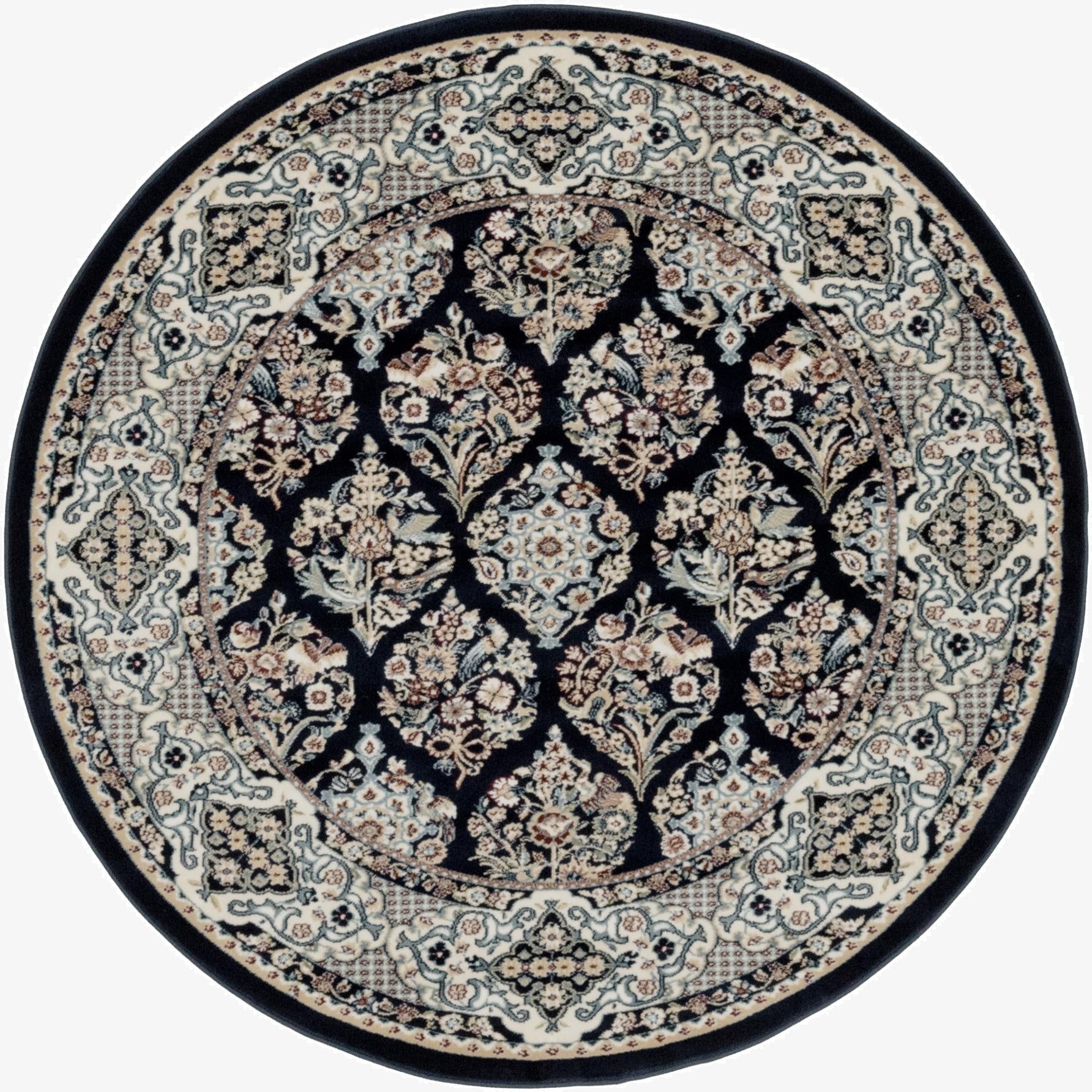 5' 3 x 5' 3 Nain Design Round Rug