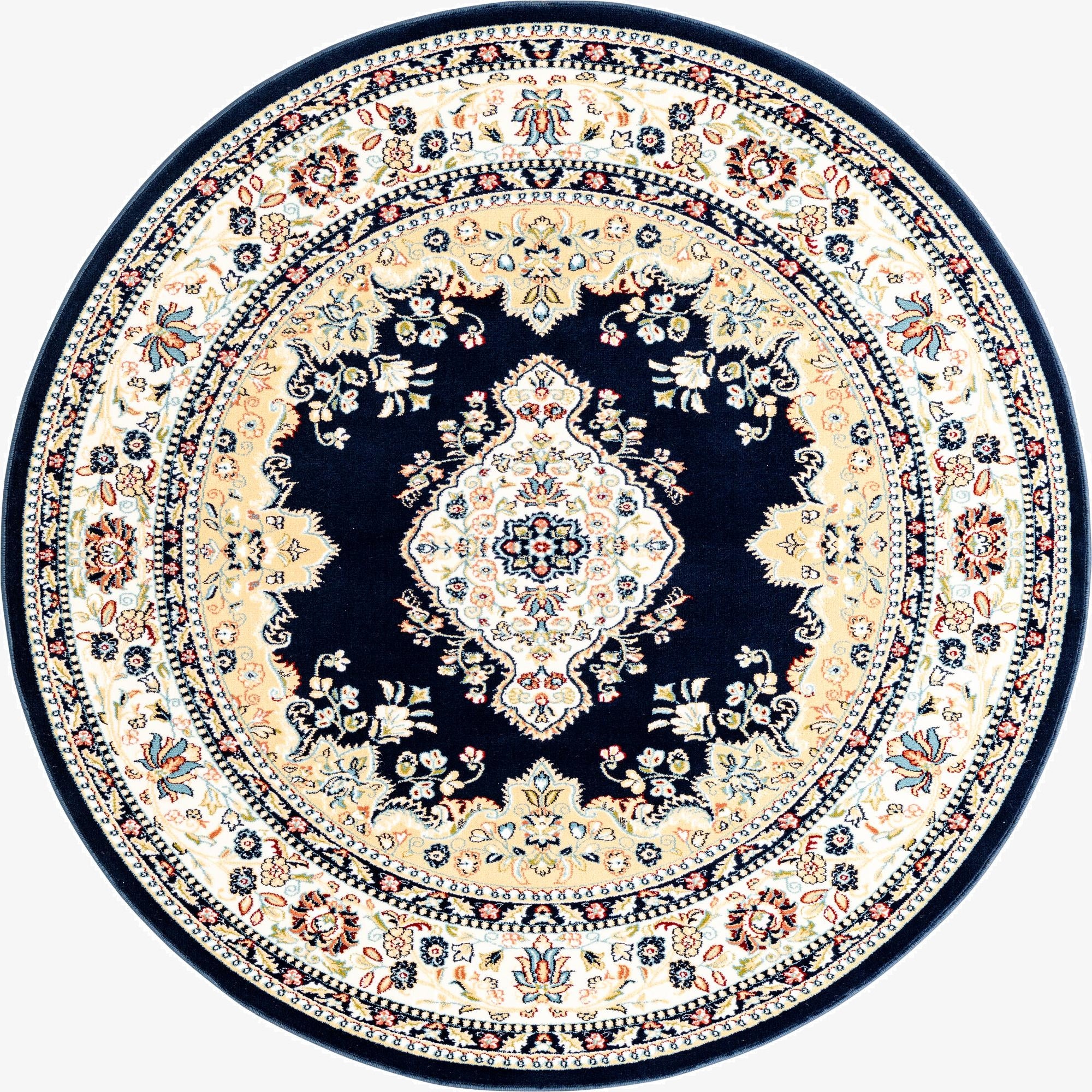 5' 3 x 5' 3 Nain Design Round Rug