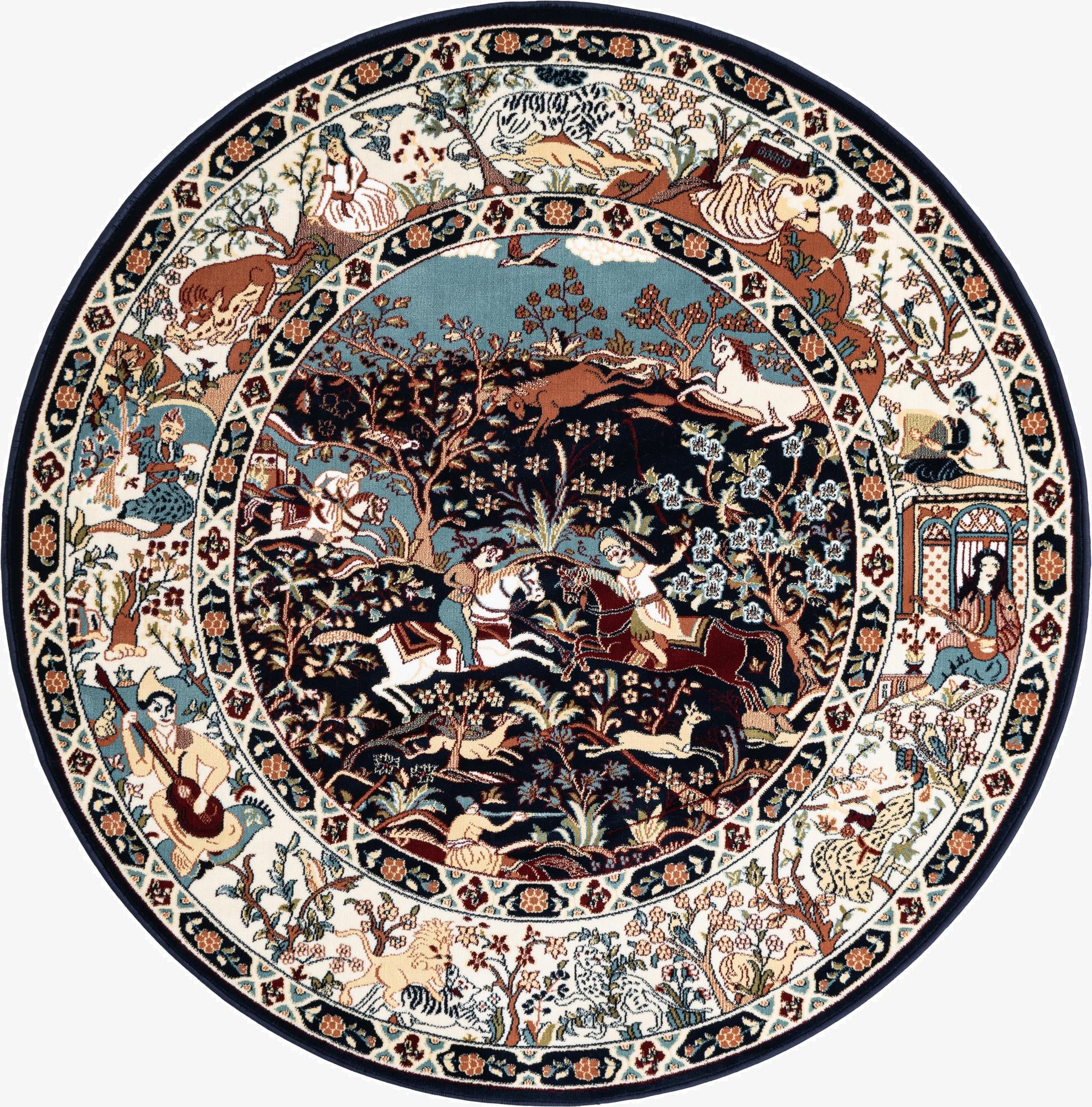 Primary image 5' 3 x 5' 3 Nain Design Round Rug