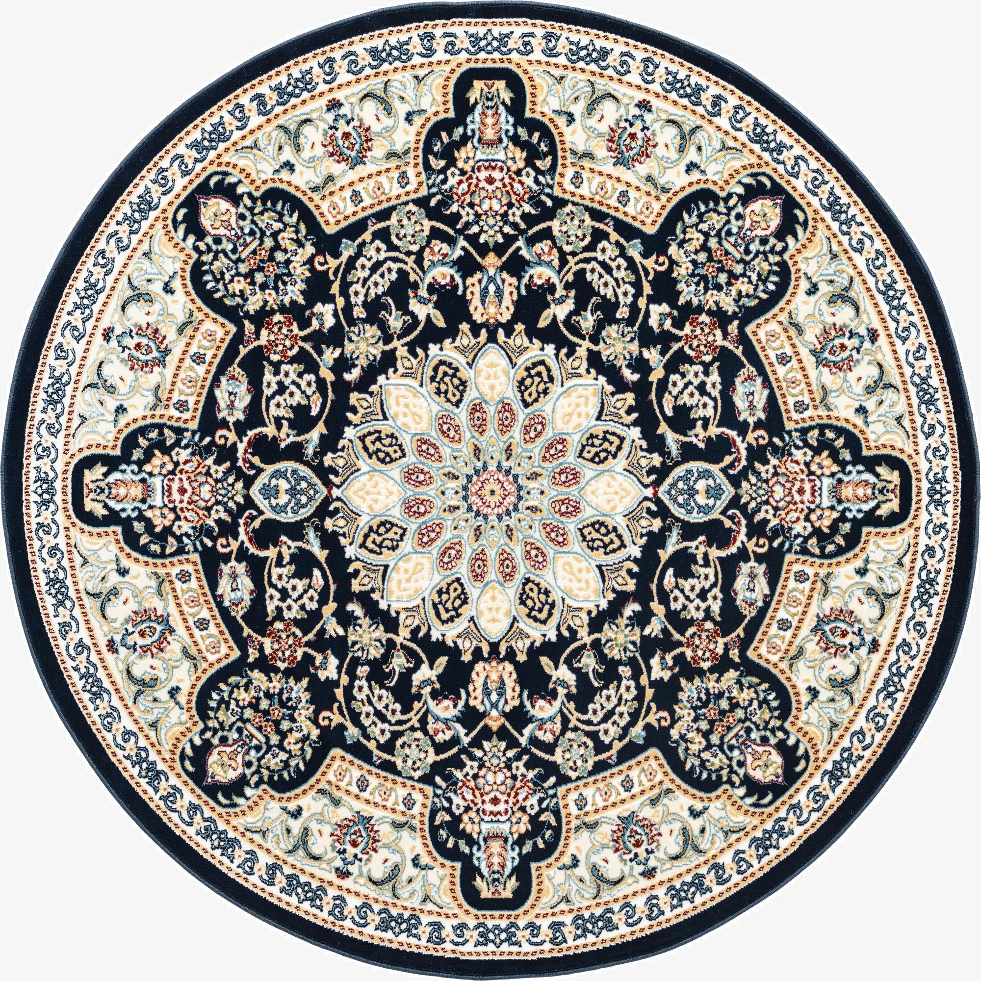 5' x 5' Nain Design Round Rug