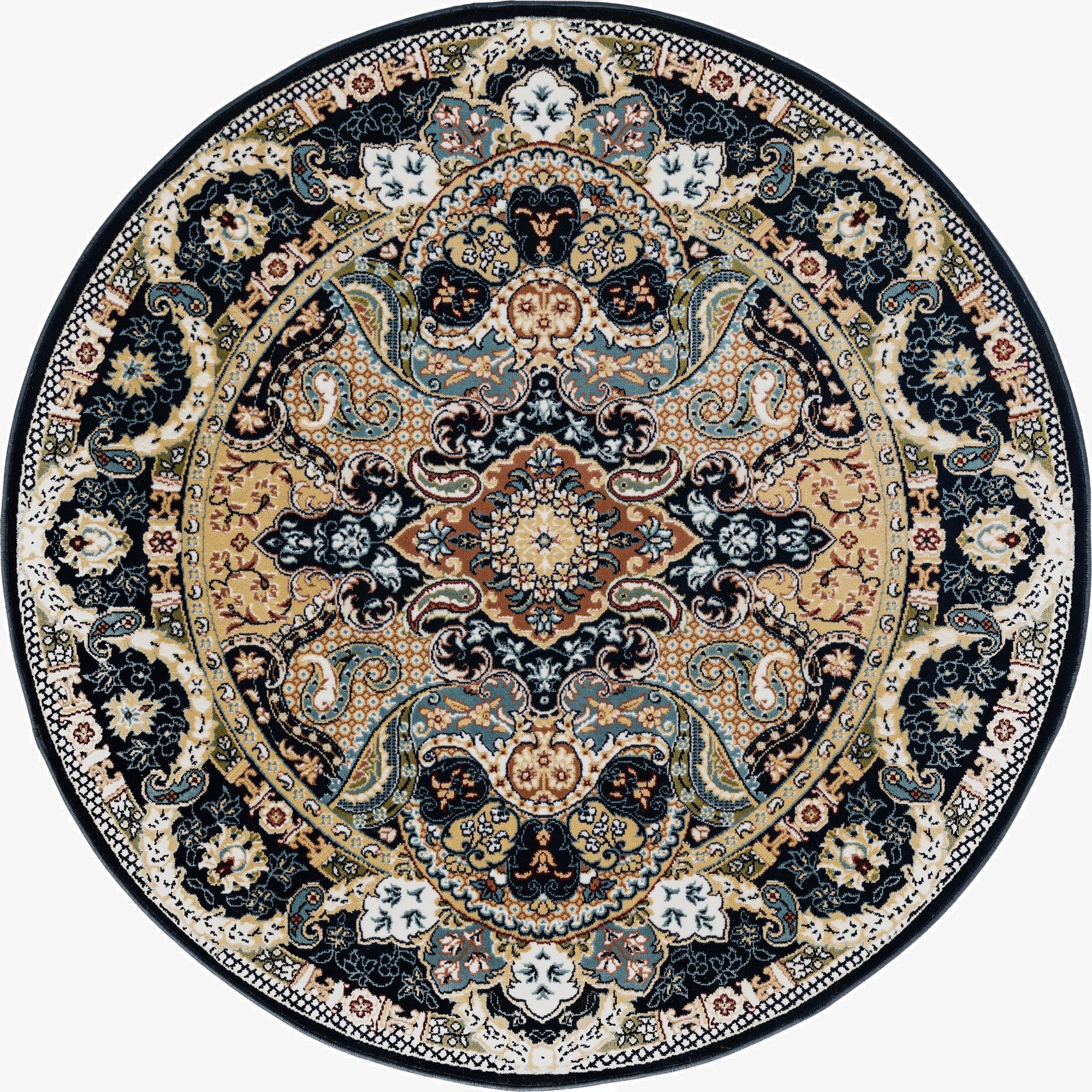 Primary image 5' 3 x 5' 3 Nain Design Round Rug