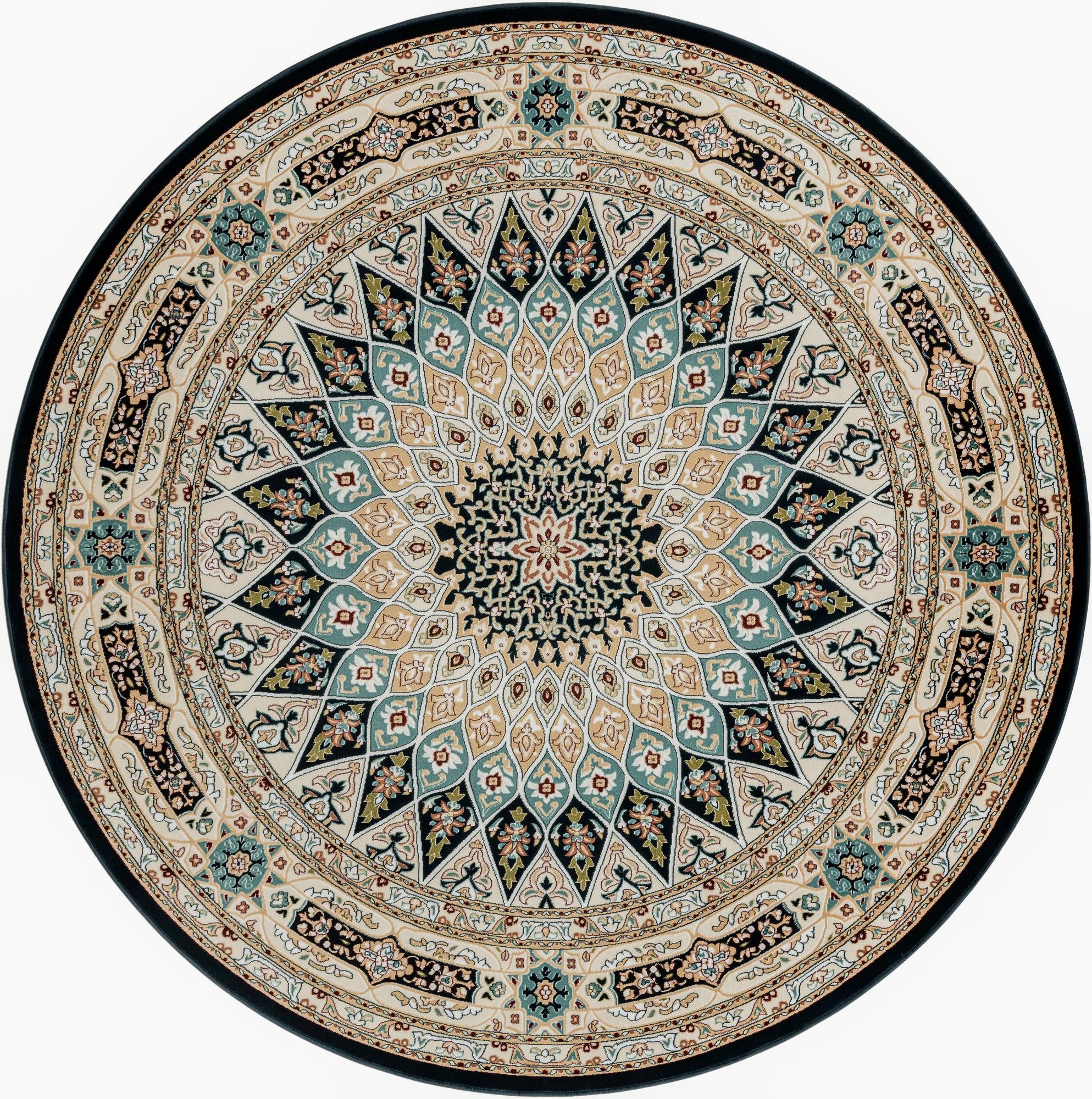 7' 10 x 8' Nain Design Round Rug