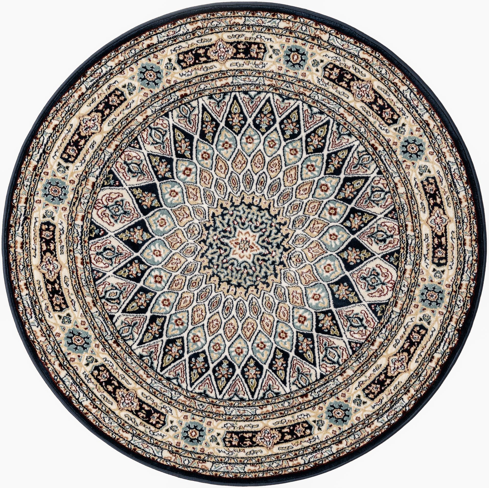 4' x 4' Nain Design Round Rug