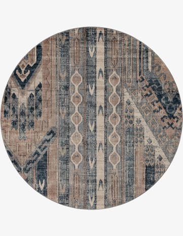 Navy Blue Oregon Round Rug