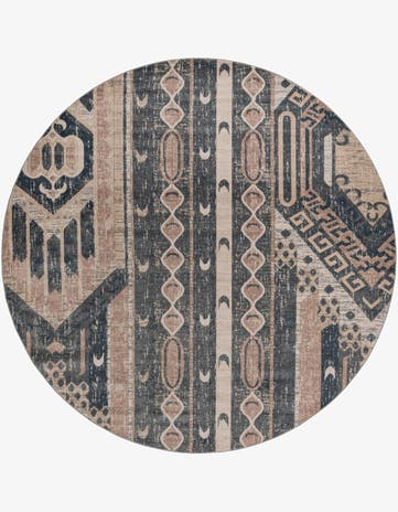 Navy Blue Oregon Round Rug