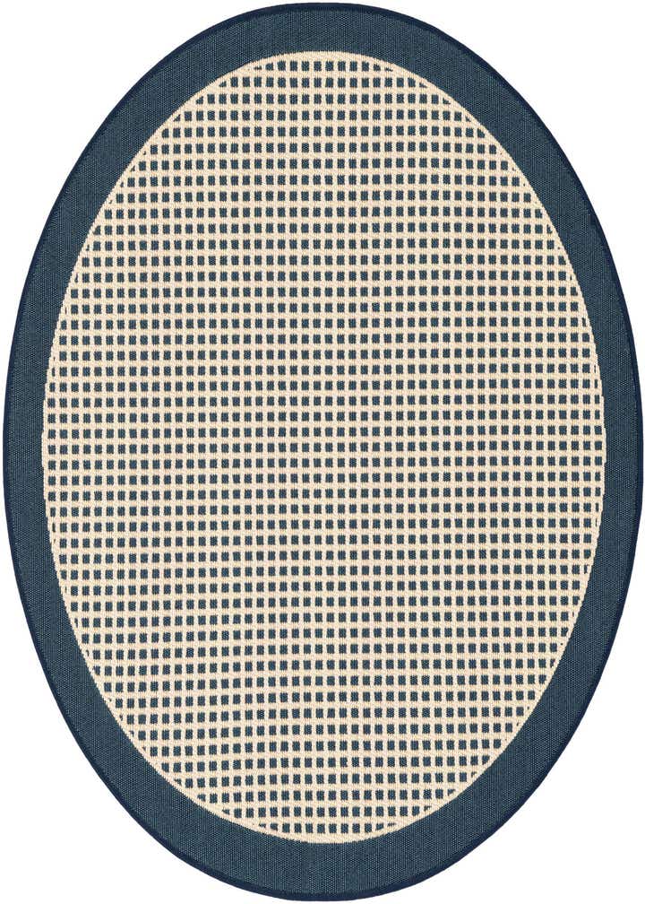 3' x 3' Easy-Clean Border Indoor / Outdoor Round Rug