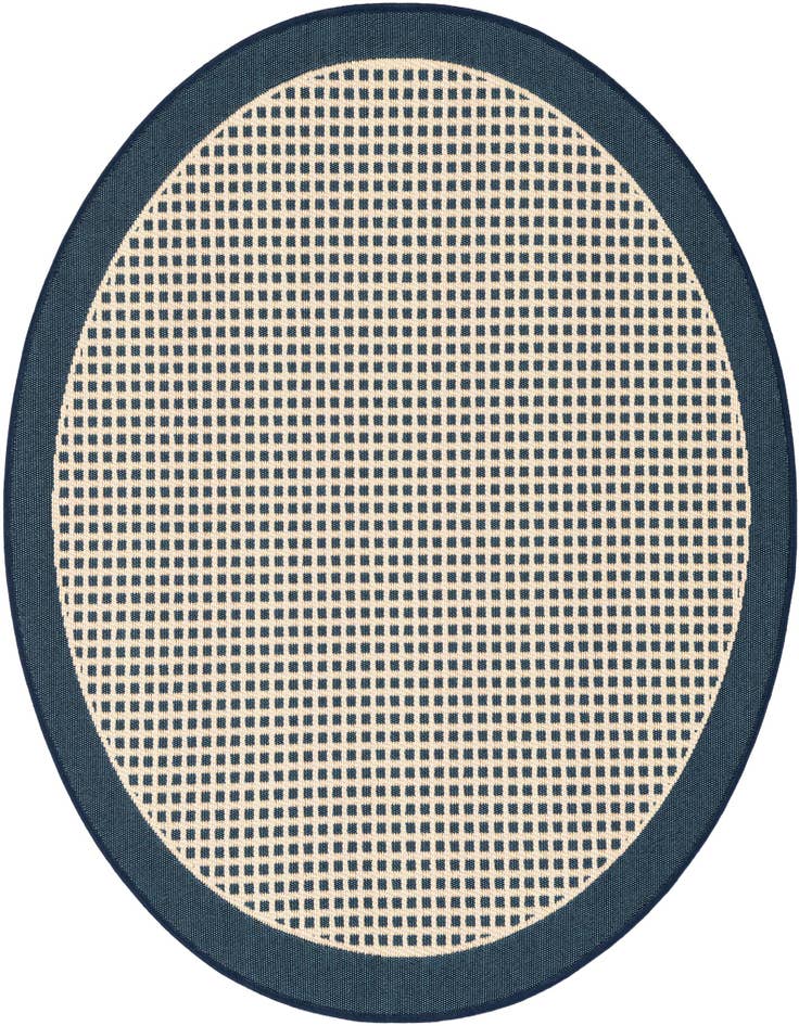 Detail image of 3' x 3' Easy-Clean Border Indoor / Outdoor Round Rug