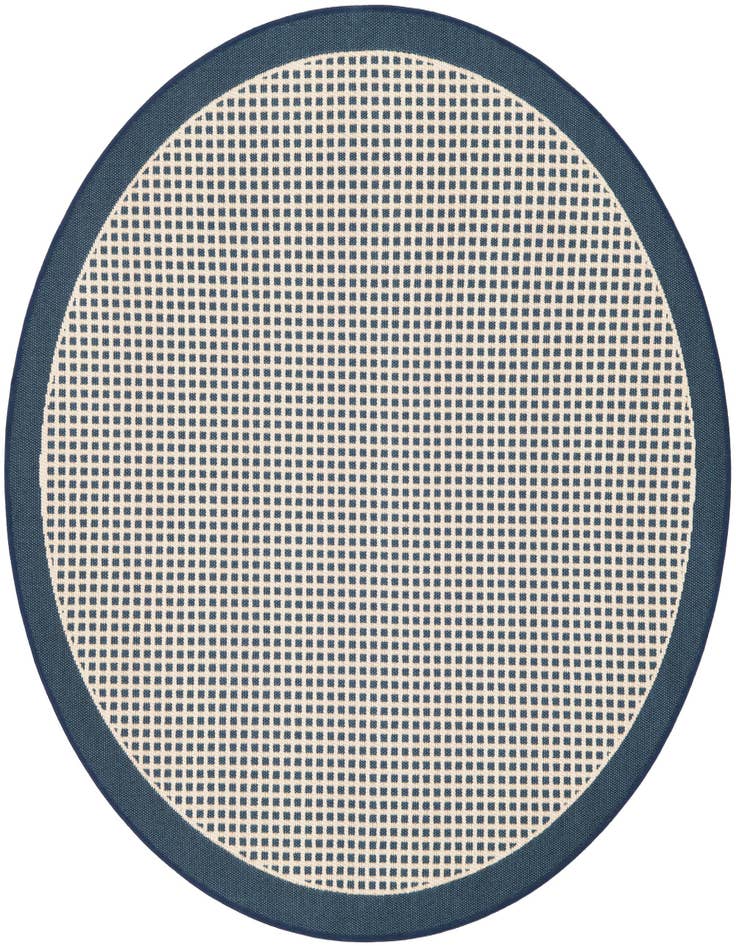Detail image of 4' x 4' Easy-Clean Border Indoor / Outdoor Round Rug