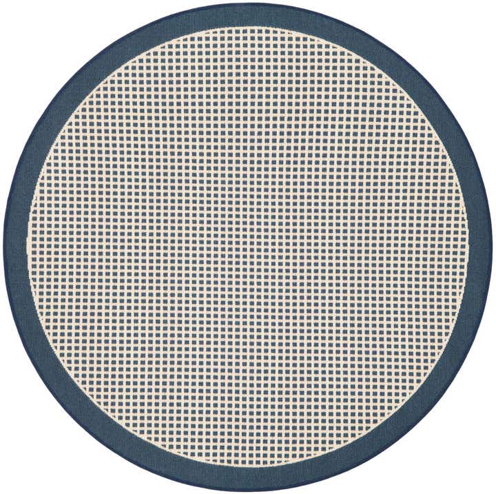 4' x 4' Easy-Clean Border Indoor / Outdoor Round Rug