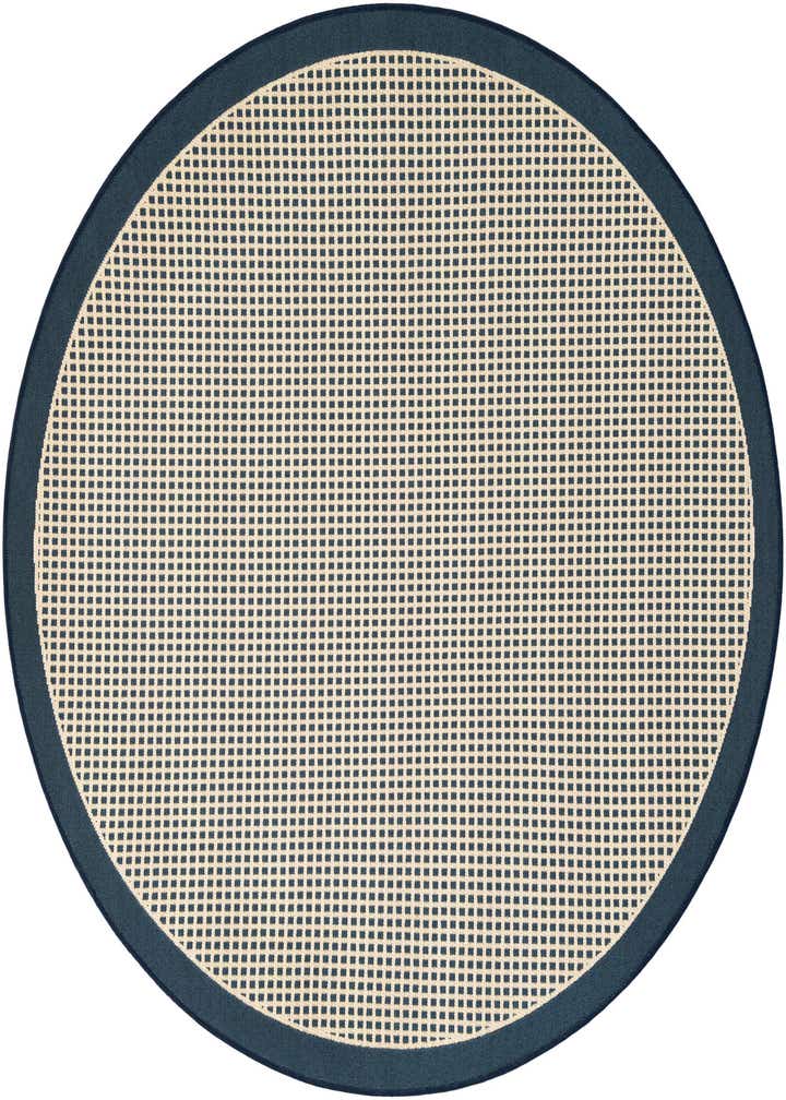 5' x 5' Easy-Clean Border Indoor / Outdoor Round Rug