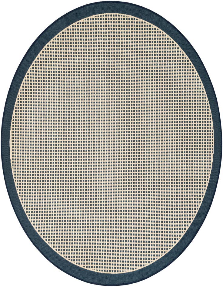 Detail image of 5' x 5' Easy-Clean Border Indoor / Outdoor Round Rug
