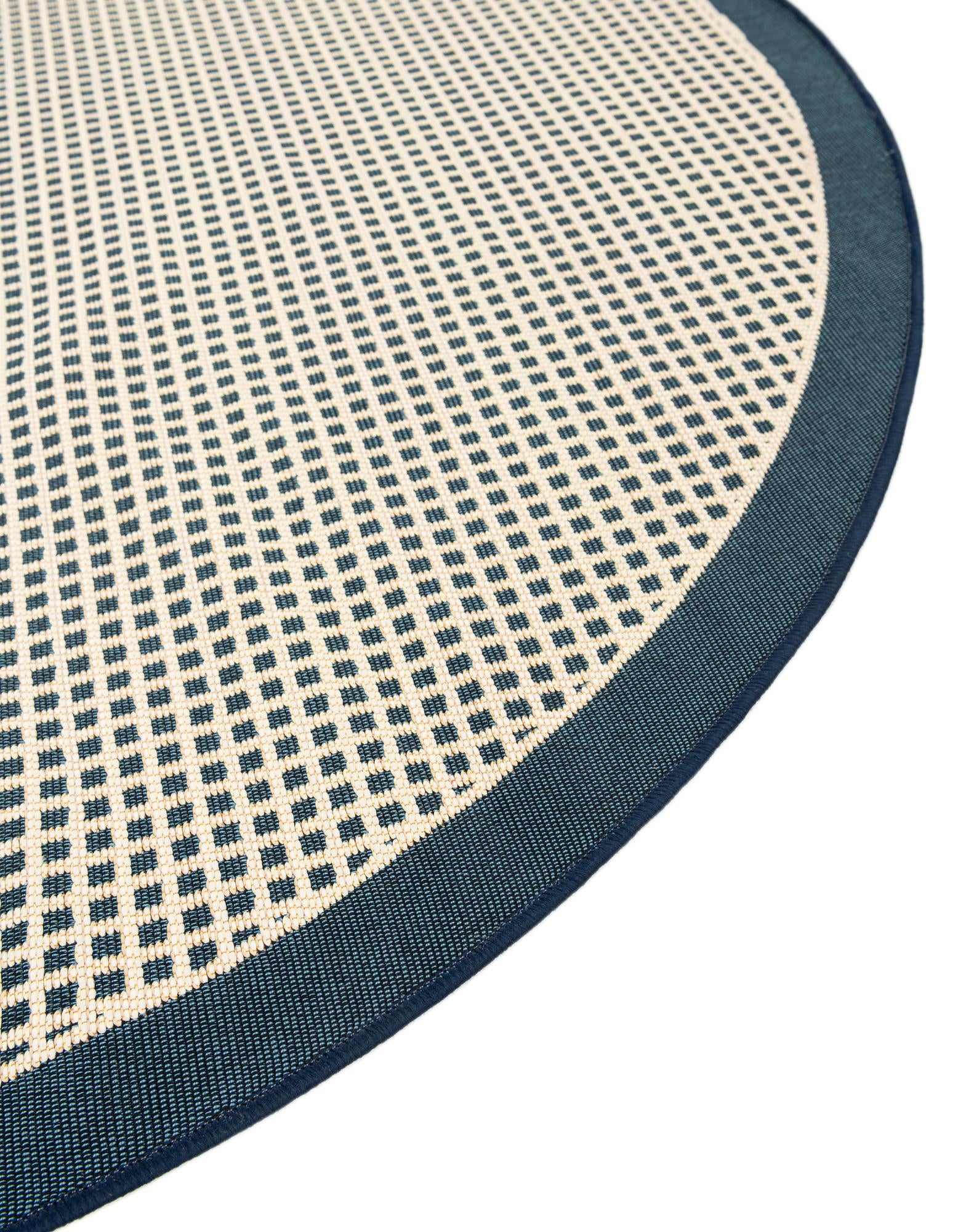 3' x 3' Easy-Clean Border Indoor / Outdoor Round Rug