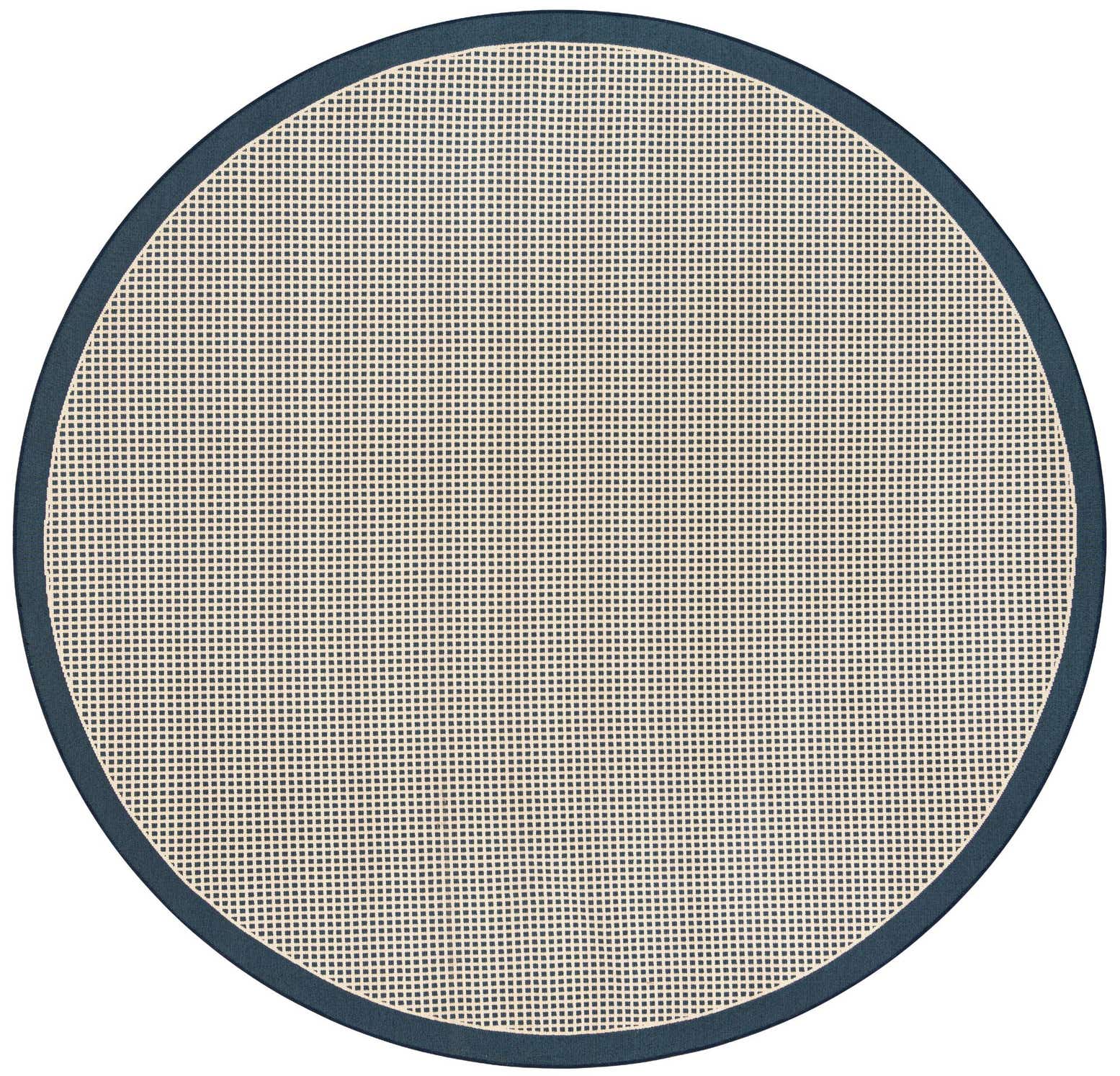 7' 10 x 7' 10 Easy-Clean Border Indoor / Outdoor Round Rug