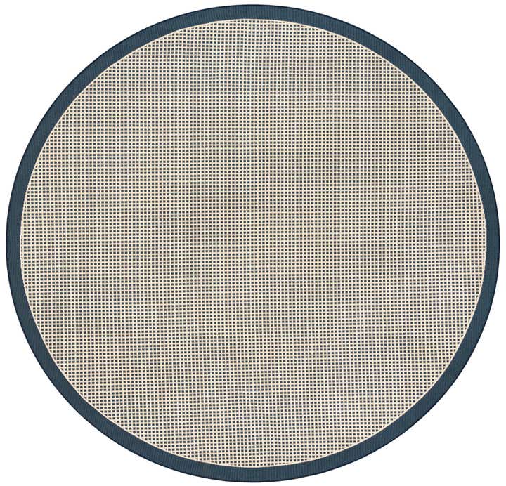 7' 10 x 7' 10 Easy-Clean Border Indoor / Outdoor Round Rug