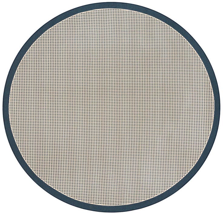 Detail image of 7' 10 x 7' 10 Easy-Clean Border Indoor / Outdoor Round Rug