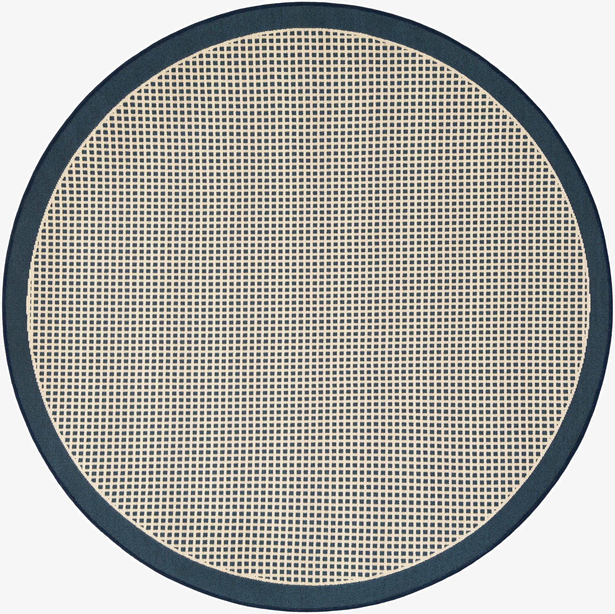 155cm x 155cm  Washable Border Indoor / Outdoor Round Rug