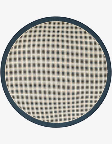 5' x 5' Easy-Clean Border Indoor / Outdoor Round Rug