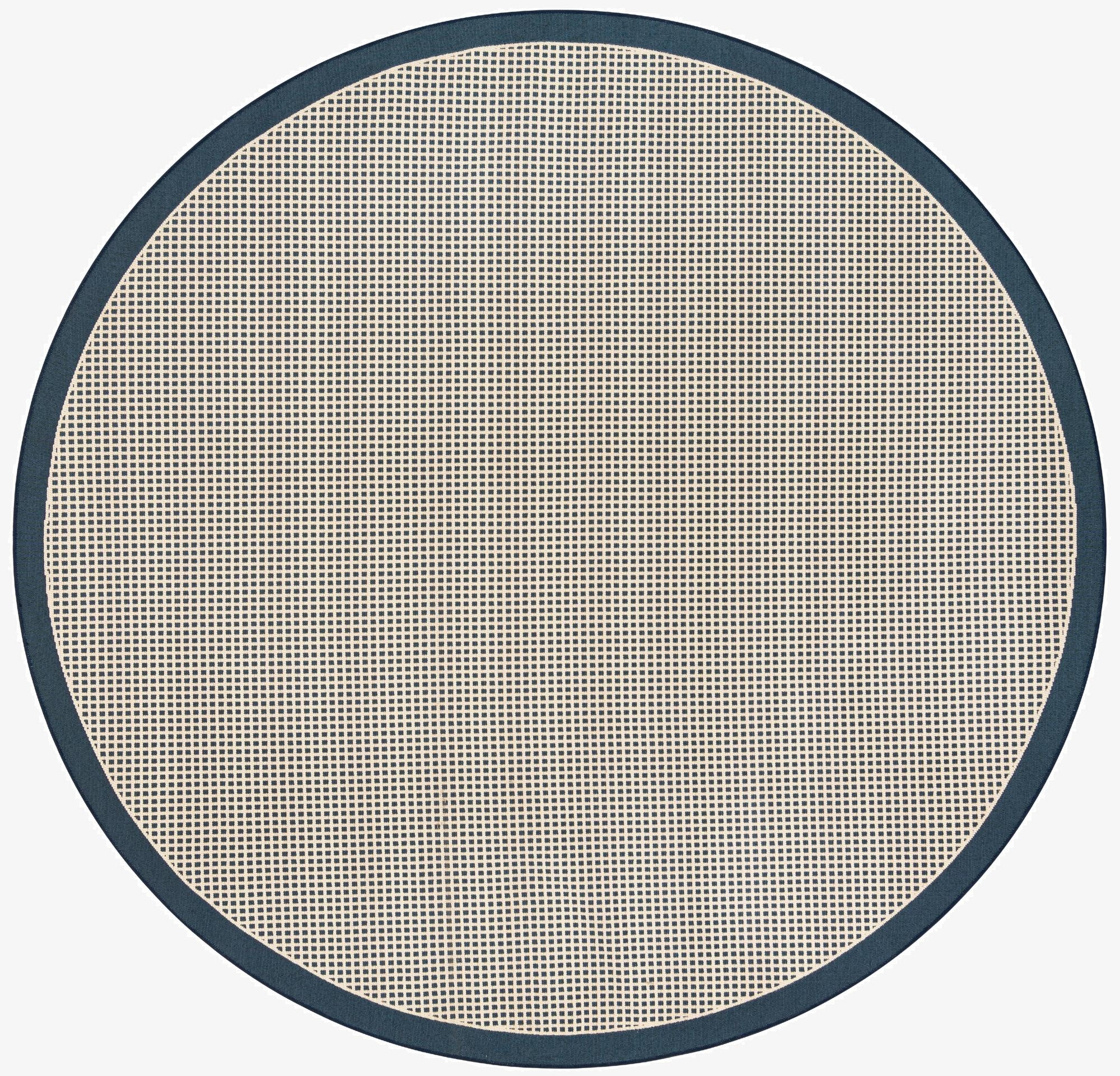 7' 10 x 7' 10  Washable Border Indoor / Outdoor Round Rug
