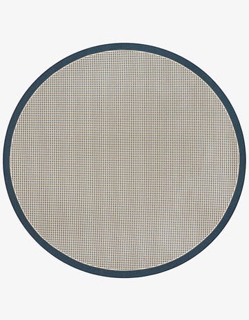 7' 10 x 7' 10 Easy-Clean Border Indoor / Outdoor Round Rug