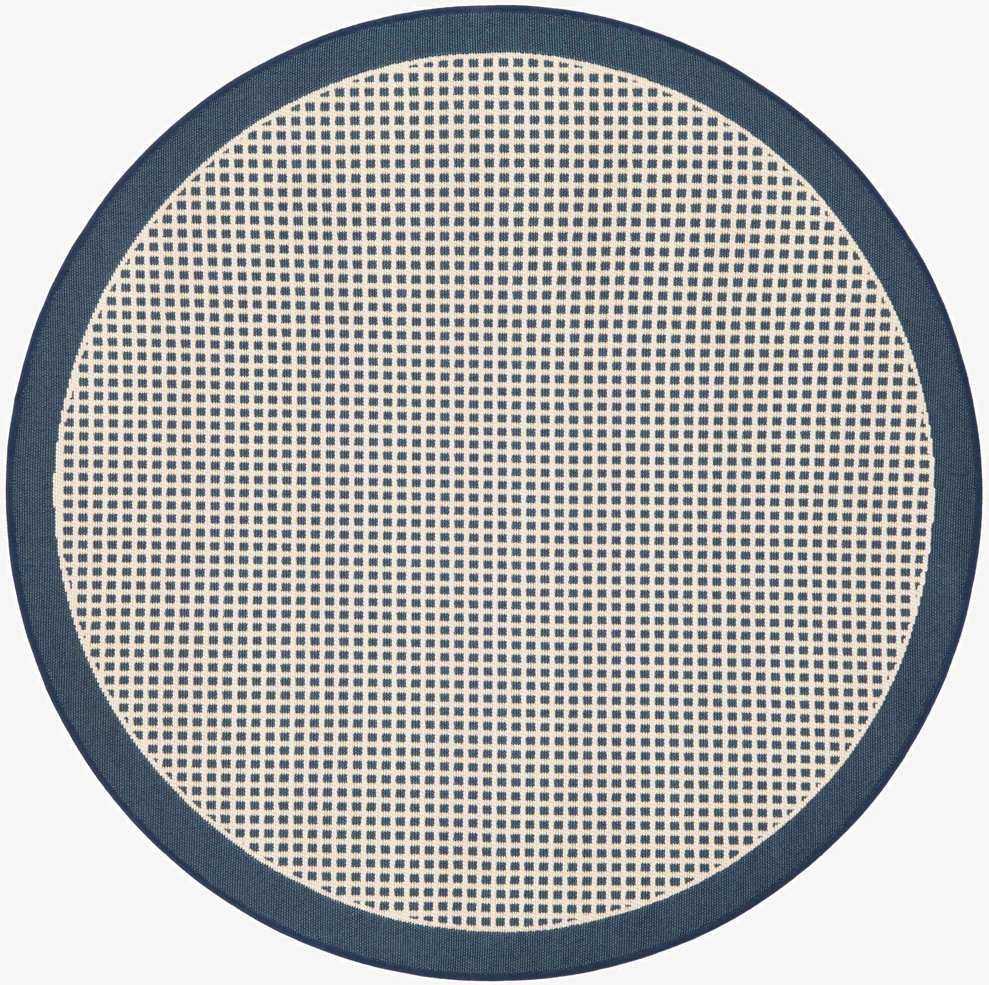 4' x 4'  Washable Border Indoor / Outdoor Round Rug