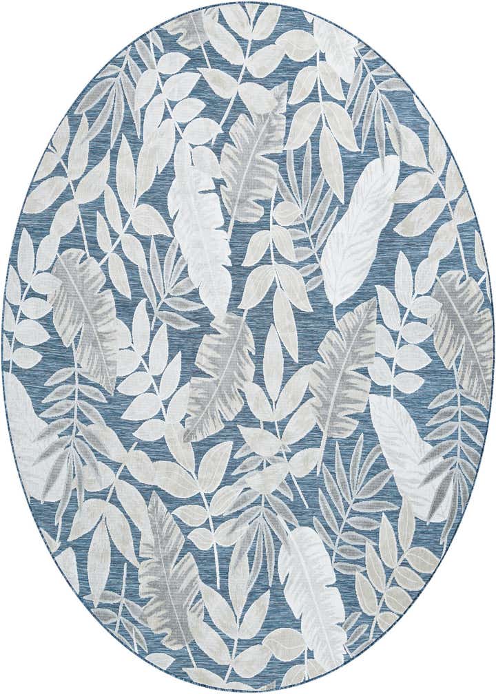 8' 2 x 8' 2 Easy-Clean Botanical Indoor / Outdoor Round Rug
