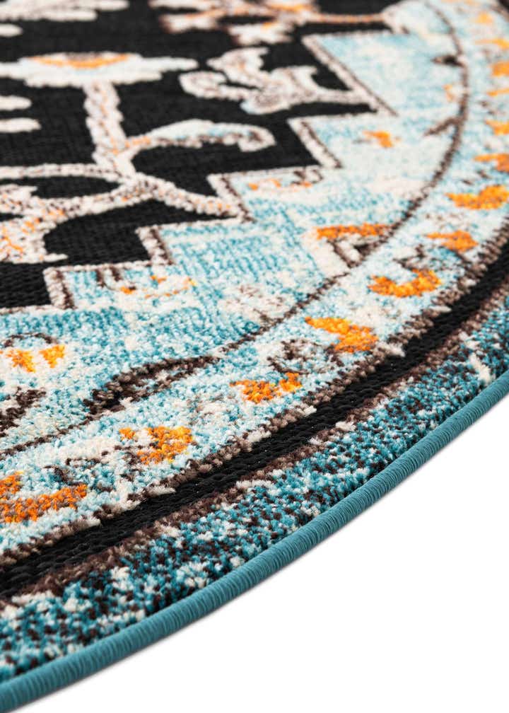 7' 10 x 7' 10 Easy-Clean Casablanca Indoor / Outdoor Round Rug