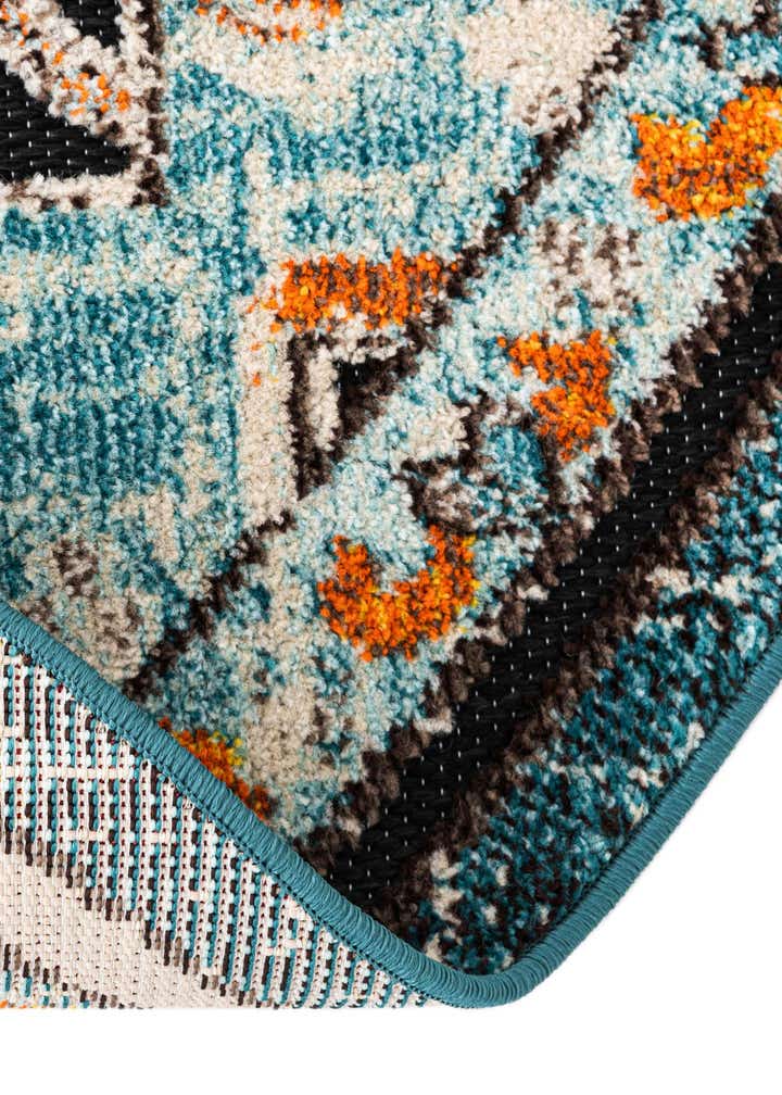 7' 10 x 7' 10 Easy-Clean Casablanca Indoor / Outdoor Round Rug