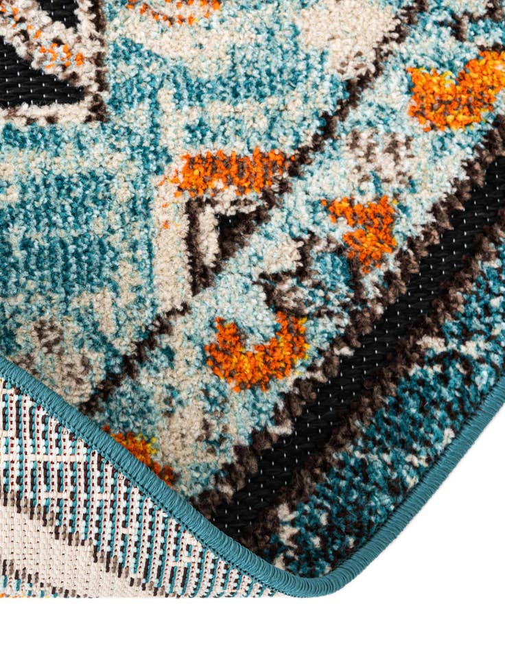 Detail image of 3' x 3' Easy-Clean Casablanca Indoor / Outdoor Round Rug