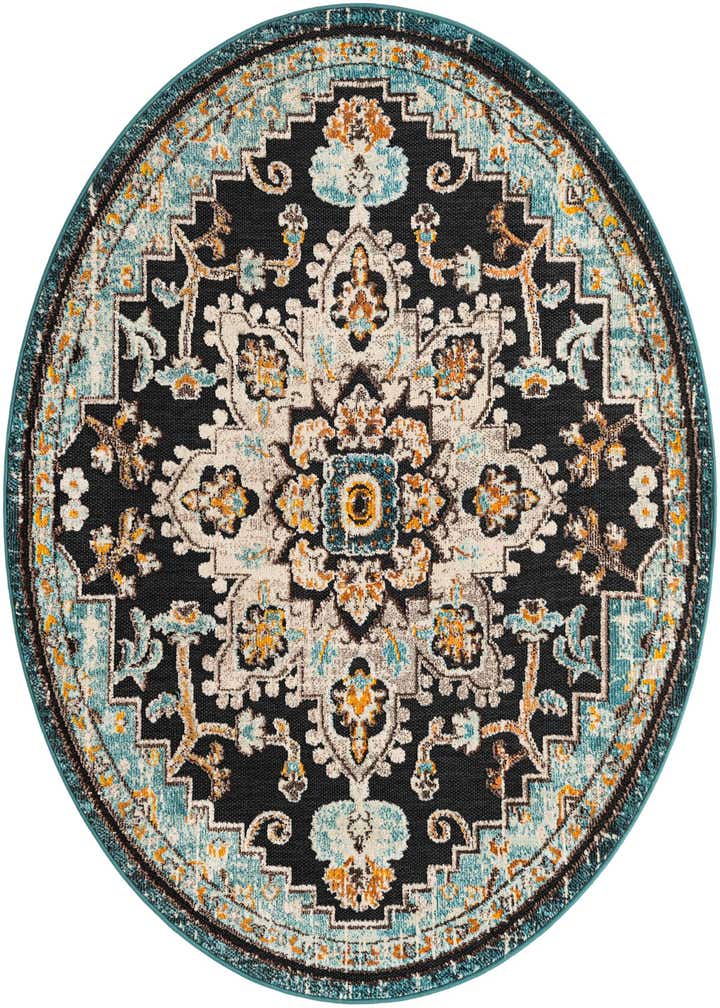 6' x 6' Easy-Clean Casablanca Indoor / Outdoor Round Rug