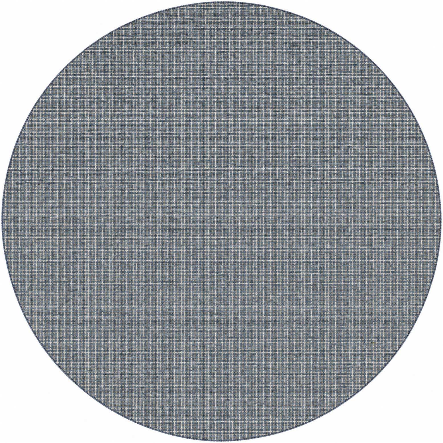 10' x 10' Easy-Clean Checkered Indoor / Outdoor Round Rug