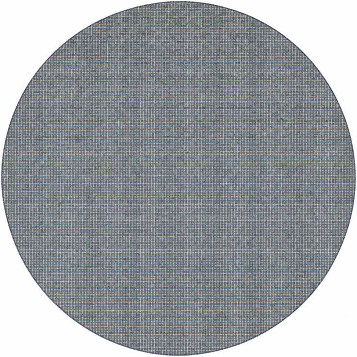 Detail image of 10' x 10' Easy-Clean Checkered Indoor / Outdoor Round Rug