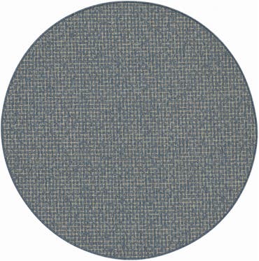  6' x 6'  Easy-Clean Checkered Indoor / Outdoor Round Rug