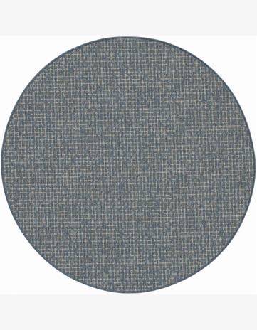 6' x 6' Easy-Clean Checkered Indoor / Outdoor Round Rug