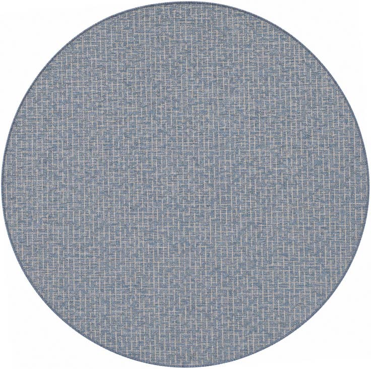 Detail image of 6' x 6' Easy-Clean Checkered Indoor / Outdoor Round Rug