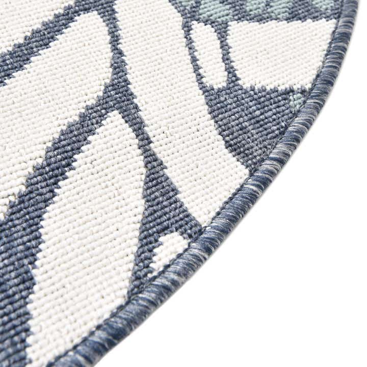 4' x 4' Easy-Clean Coastal Indoor / Outdoor Round Rug