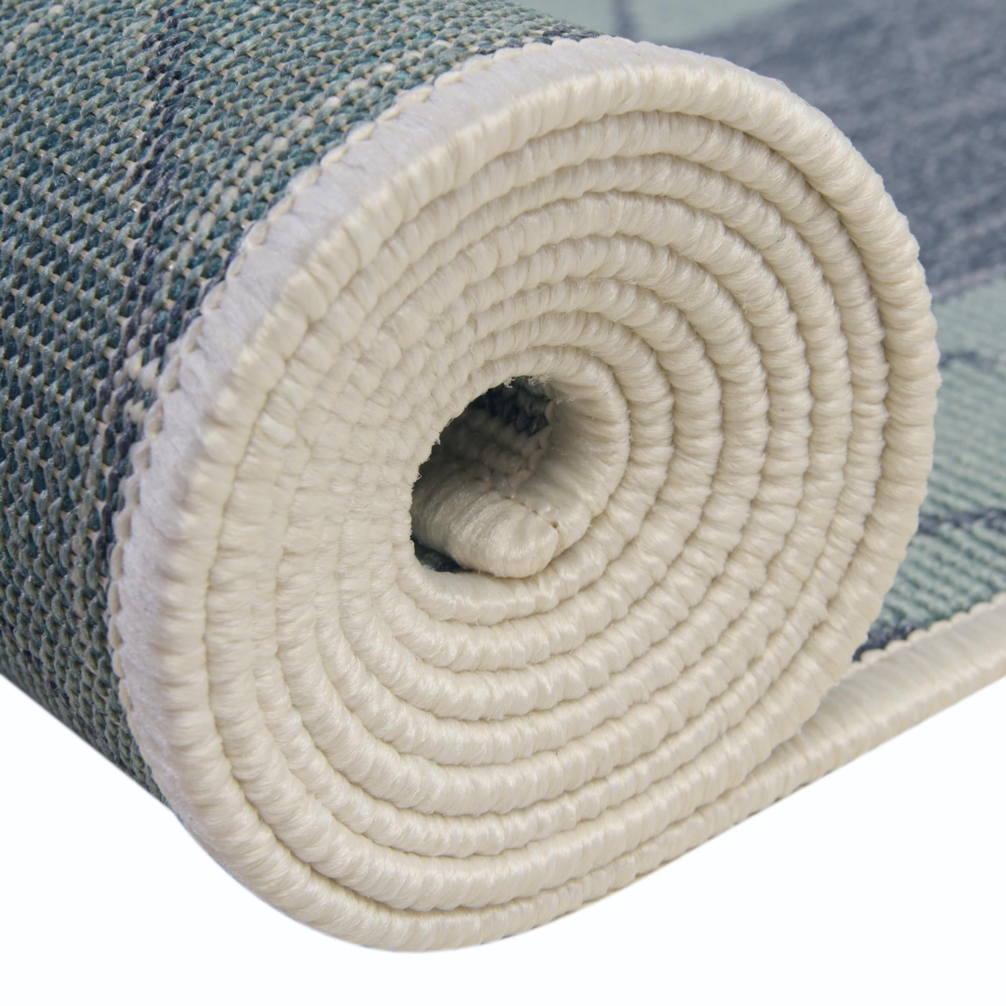 4' x 4' Easy-Clean Coastal Indoor / Outdoor Round Rug