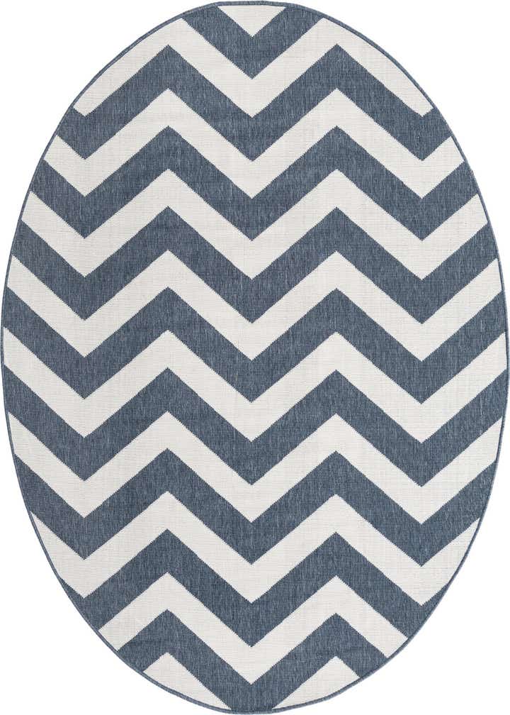 7' x 7' Easy-Clean Coastal Indoor / Outdoor Round Rug